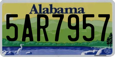 AL license plate 5AR7957