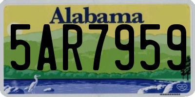 AL license plate 5AR7959