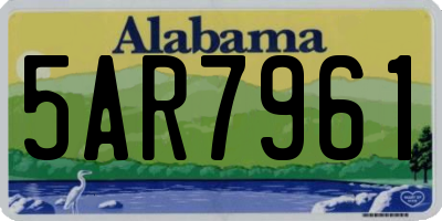 AL license plate 5AR7961