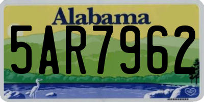 AL license plate 5AR7962