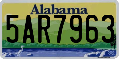 AL license plate 5AR7963