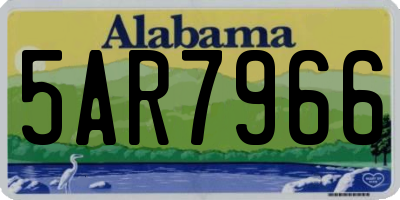 AL license plate 5AR7966