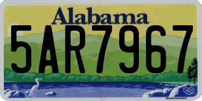 AL license plate 5AR7967