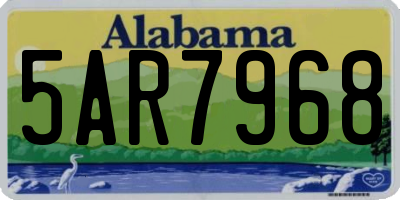 AL license plate 5AR7968