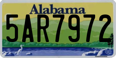 AL license plate 5AR7972