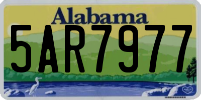 AL license plate 5AR7977