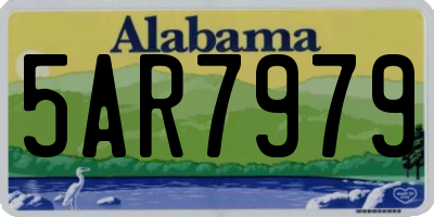 AL license plate 5AR7979