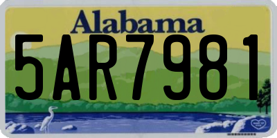 AL license plate 5AR7981