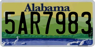AL license plate 5AR7983