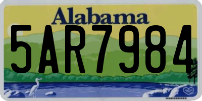 AL license plate 5AR7984