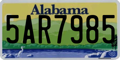 AL license plate 5AR7985