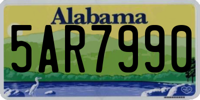 AL license plate 5AR7990