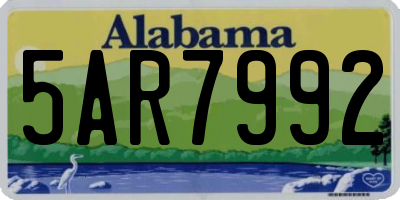 AL license plate 5AR7992