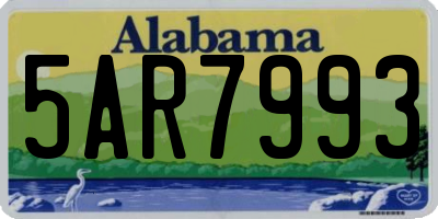 AL license plate 5AR7993