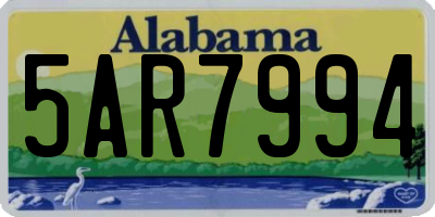 AL license plate 5AR7994