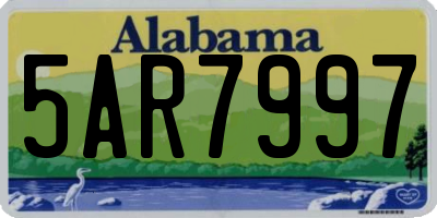 AL license plate 5AR7997