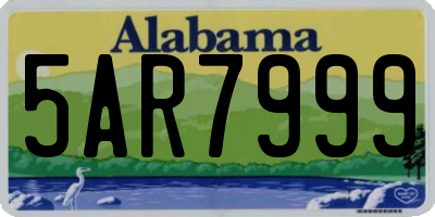 AL license plate 5AR7999