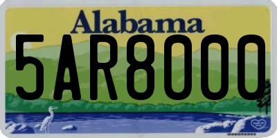 AL license plate 5AR8000