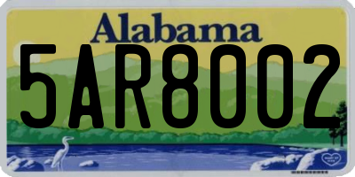 AL license plate 5AR8002