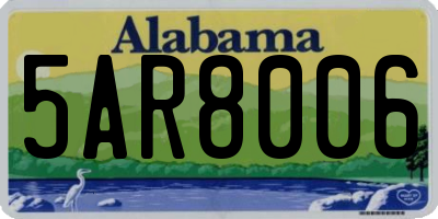 AL license plate 5AR8006