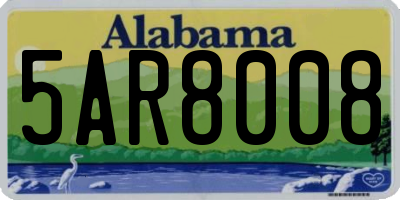 AL license plate 5AR8008