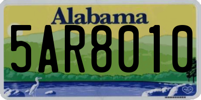 AL license plate 5AR8010