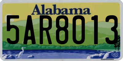 AL license plate 5AR8013