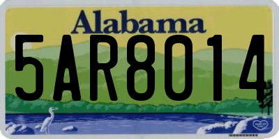 AL license plate 5AR8014