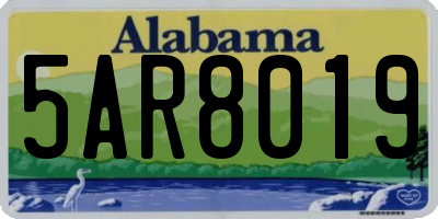 AL license plate 5AR8019