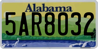 AL license plate 5AR8032