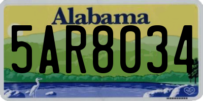 AL license plate 5AR8034