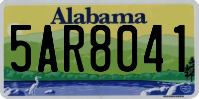 AL license plate 5AR8041