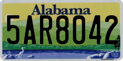 AL license plate 5AR8042