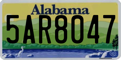 AL license plate 5AR8047