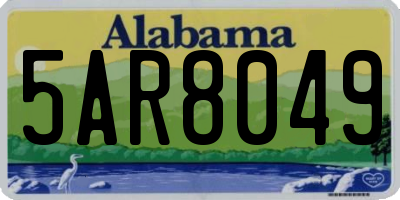 AL license plate 5AR8049