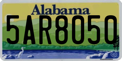 AL license plate 5AR8050