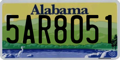AL license plate 5AR8051