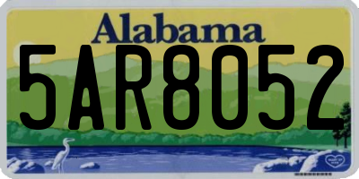 AL license plate 5AR8052