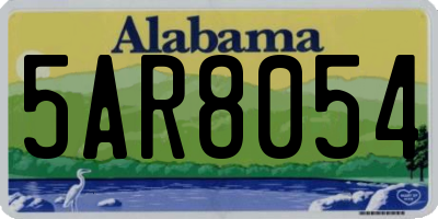AL license plate 5AR8054
