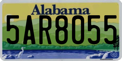 AL license plate 5AR8055