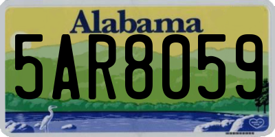 AL license plate 5AR8059