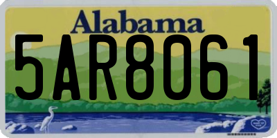 AL license plate 5AR8061