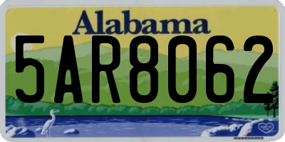 AL license plate 5AR8062