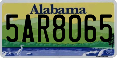 AL license plate 5AR8065