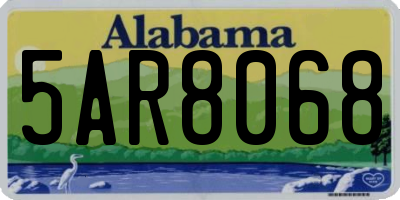 AL license plate 5AR8068