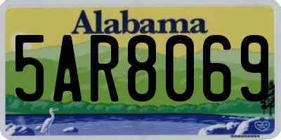 AL license plate 5AR8069
