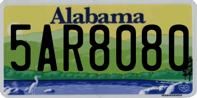 AL license plate 5AR8080