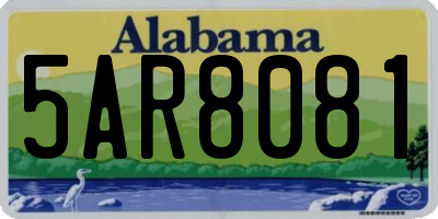 AL license plate 5AR8081