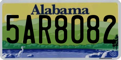 AL license plate 5AR8082