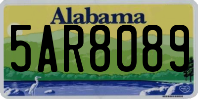 AL license plate 5AR8089
